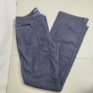 Eddie Bauer Blue Straight Leg Slightly Curvy Style Jeans Fleece Lined